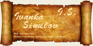 Ivanka Simulov vizit kartica